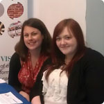 Sarah and Seonagh at the Pensioners' Parliament