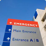 A hospital sign.